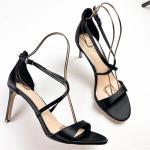 Jewel Badgley Mischka Black Dimitra Strappy Sandal Heel womens size 9.5